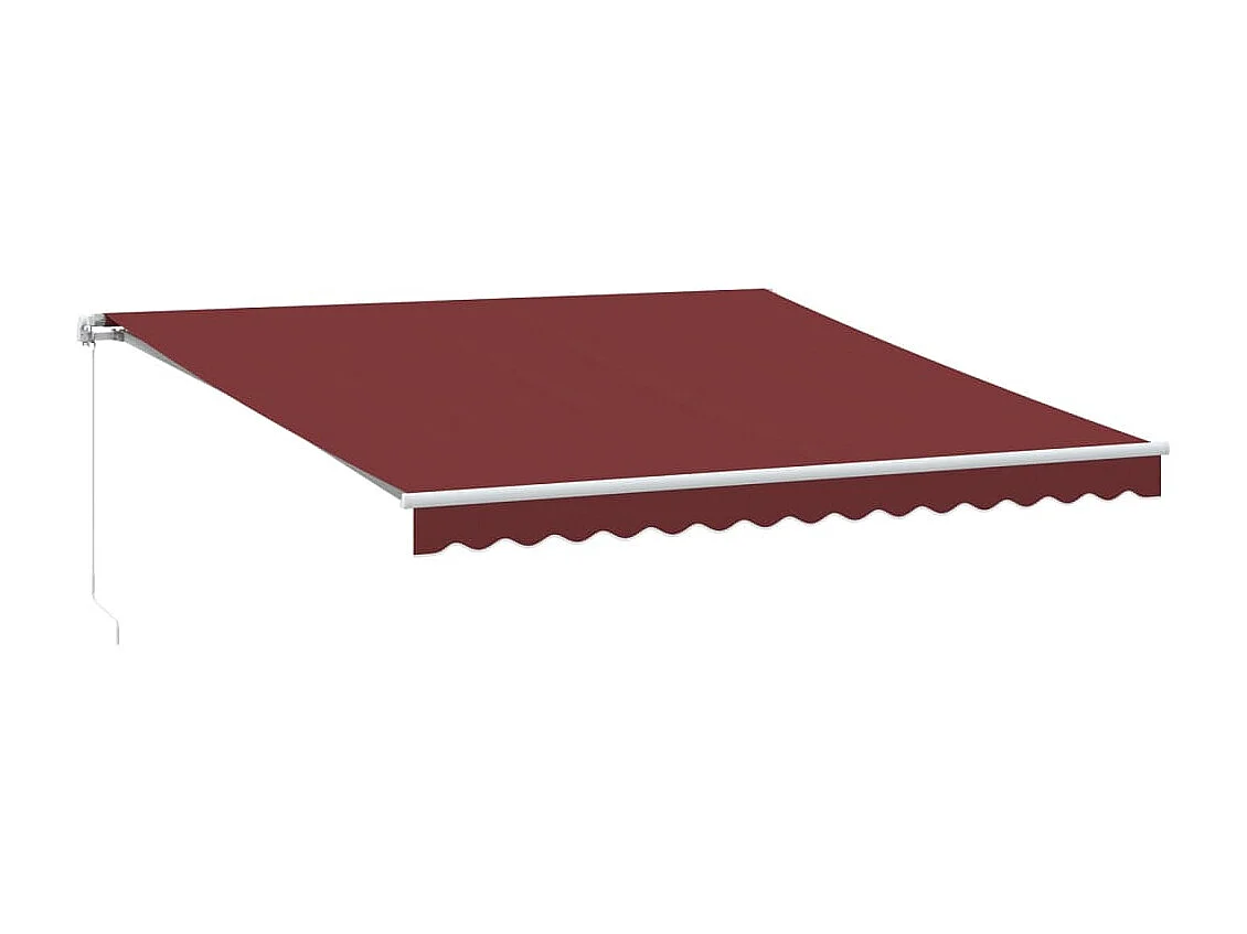 Toldo retrátil manual com luz LED 400x350 cm bordô