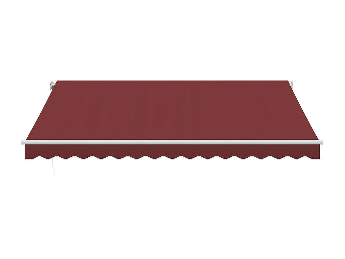 Toldo retrátil manual com luz LED 400x350 cm bordô