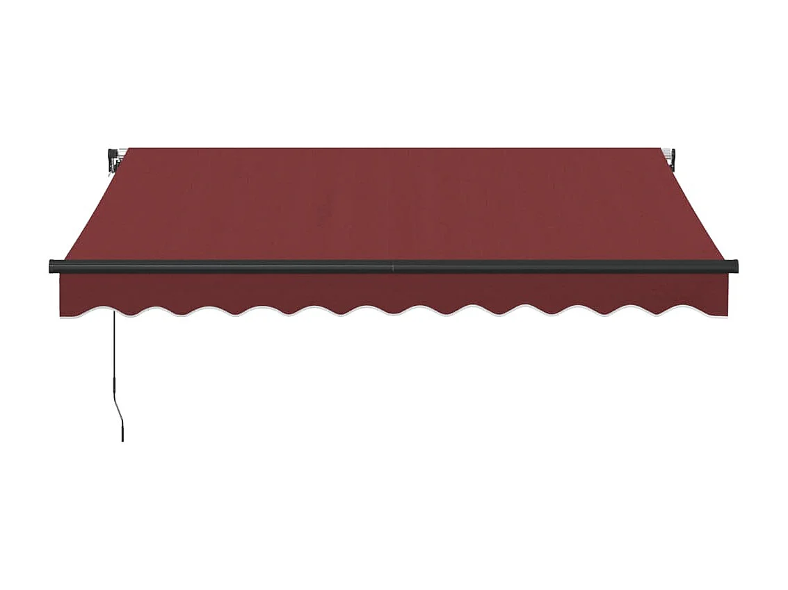 Toldo retrátil manual com luzes LED 300x250 cm bordô