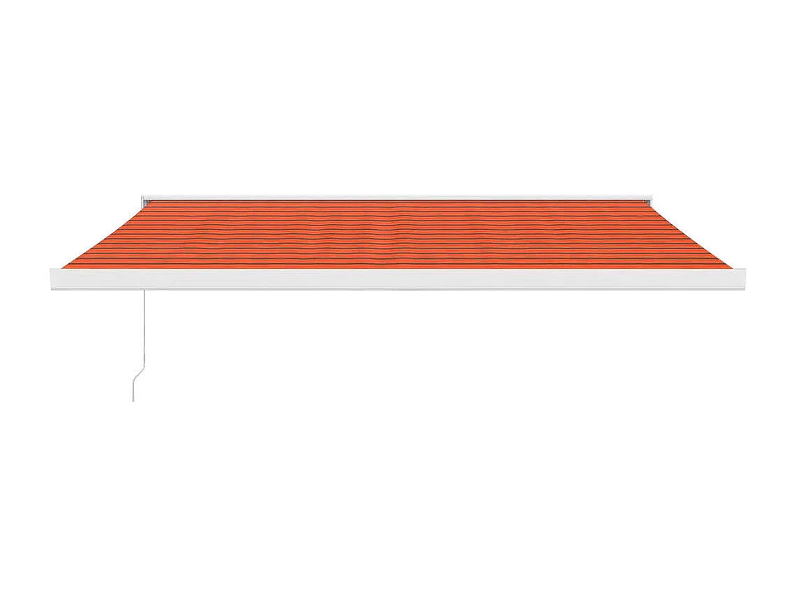 Tenda Sole Retrattile Arancione Marrone 4x3m Tessuto Alluminio