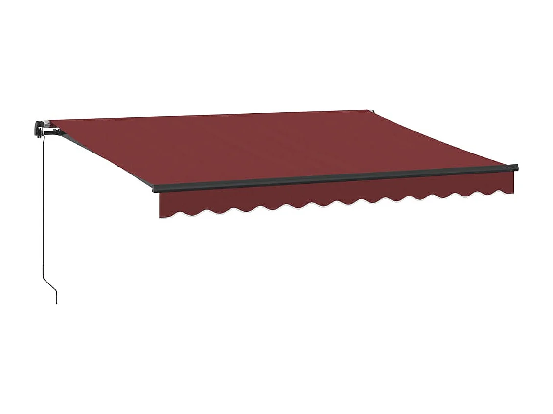 Tenda da Sole Retrattile Manuale con LED Bordò 350x250 cm