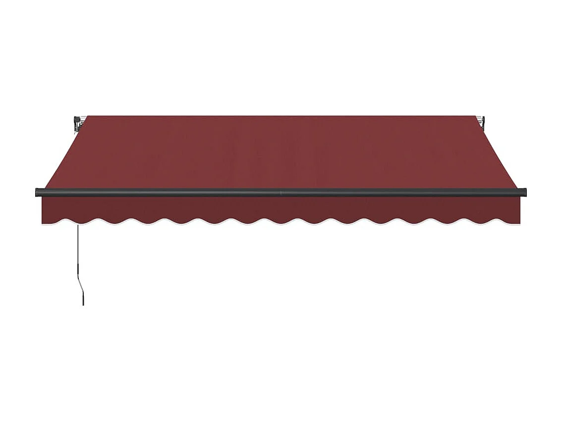 Tenda da Sole Retrattile Manuale con LED Bordò 350x250 cm