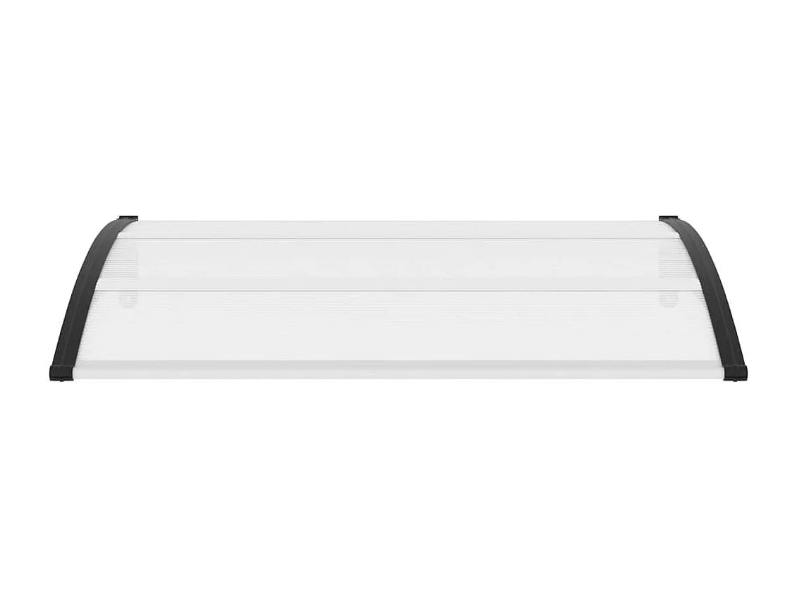 Türvordach Schwarz und Transparent 150x75 cm PC