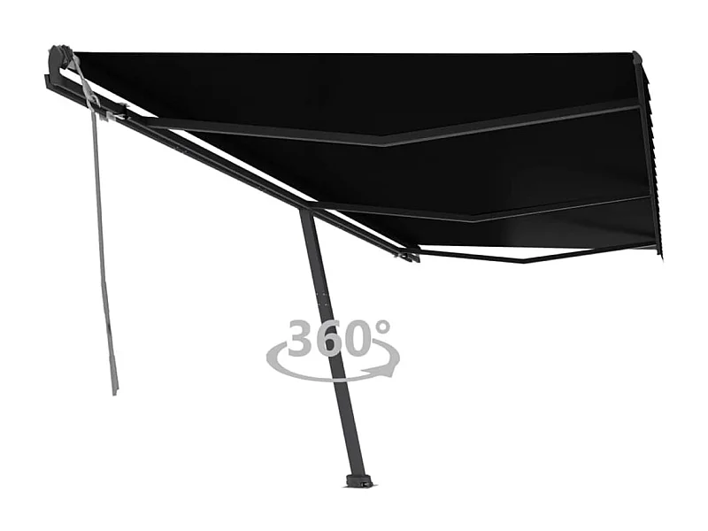 Auvent manuel rétractable sur pied 600x300 cm Anthracite