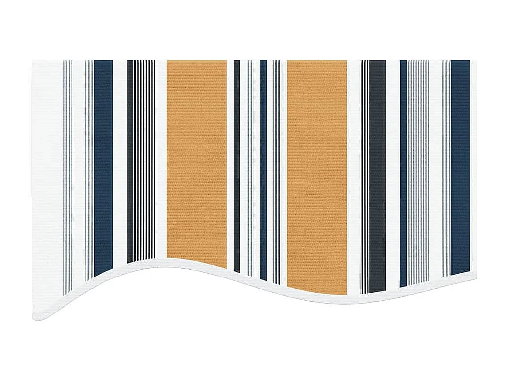 Tissu de remplacement pour auvent rayures multicolores 6x3 m