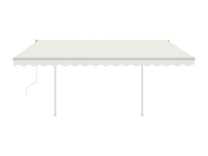 VIDAXL - Tenda Da Sole Retrattile Automatica Con Pali 5x3 M Crema - ePRICE