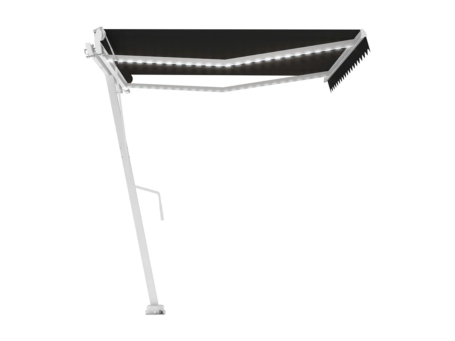 Auvent automatique capteur de vent et LED 400x350 cm Anthracite