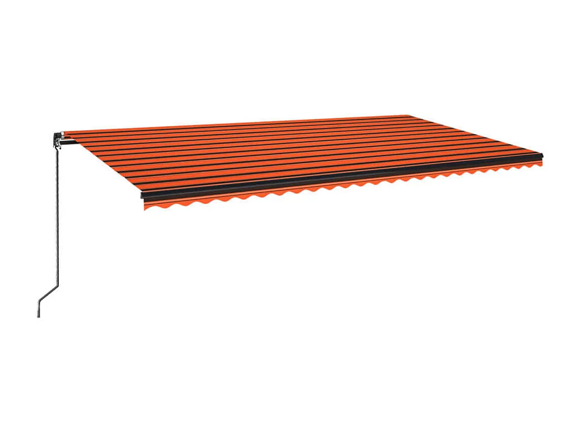 Auvent manuel rétractable 600x350 cm Orange et marron