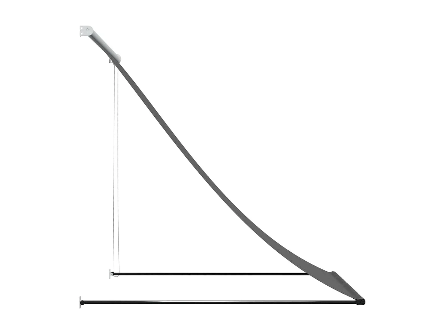 Toldo retrátil 100x150 cm tecido e aço antracite