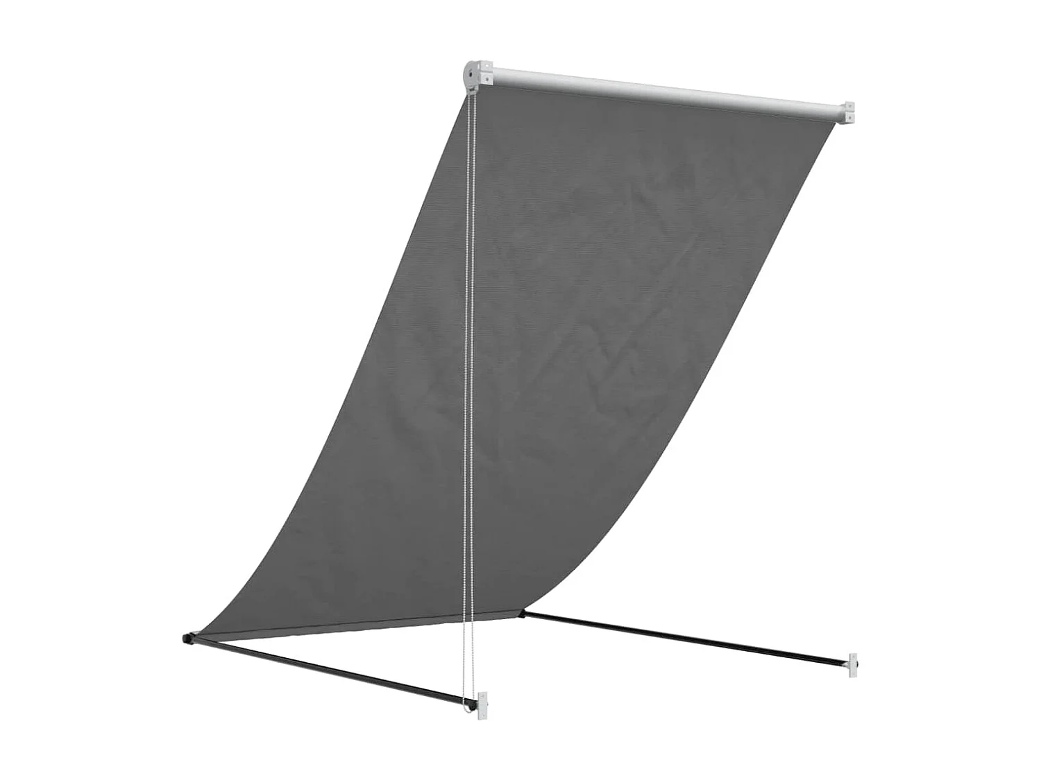 Toldo retrátil 100x150 cm tecido e aço antracite