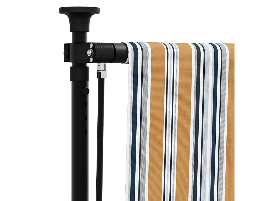 Estore de rolo exterior 200x270 cm tecido/aço amarelo e branco