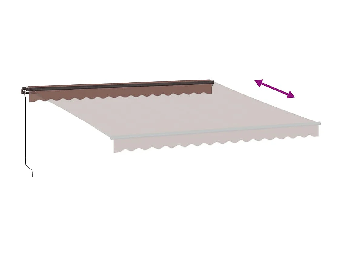 Tenda Sole Retrattile Manuale 400x300 cm Marrone