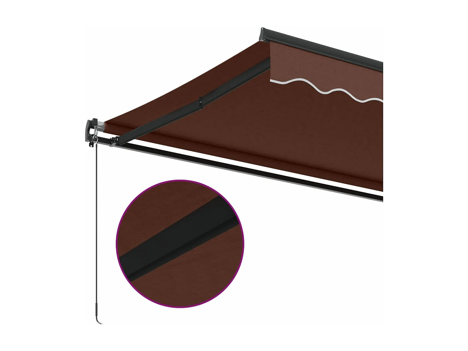 Tenda Sole Retrattile Manuale 400x300 cm Marrone