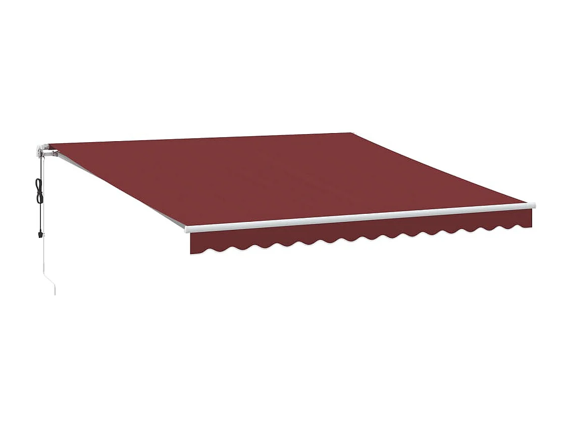 Markise Automatisch mit LED Weinrot 400x300 cm