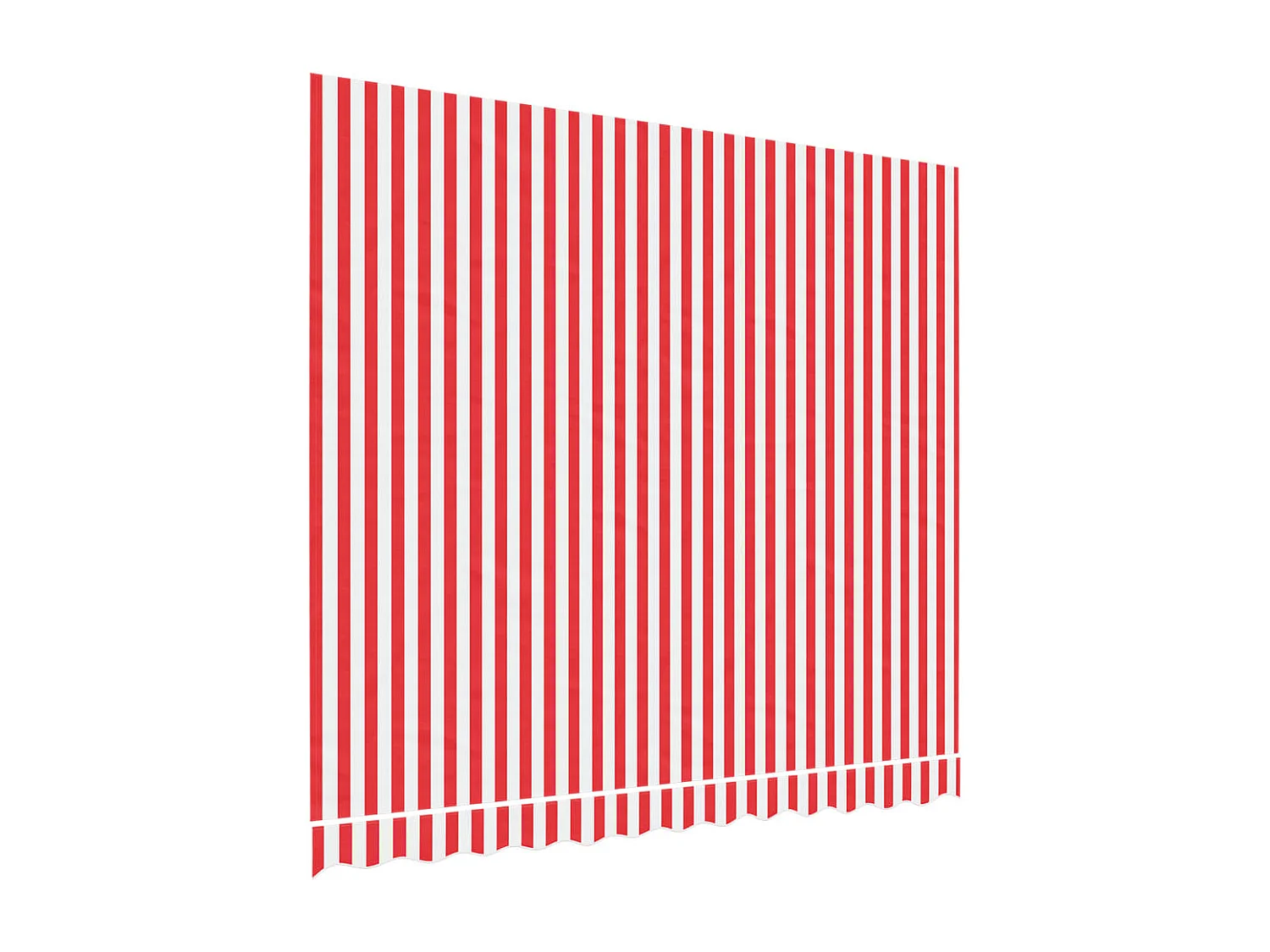 Tissu de remplacement pour auvent rayures rouges et blanches