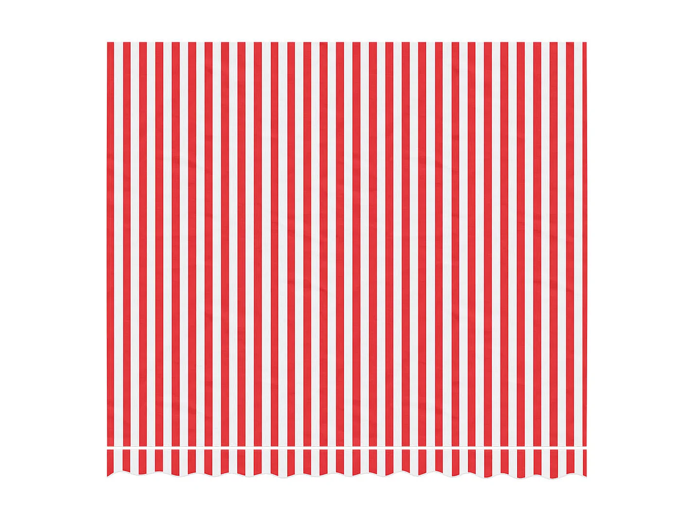 Tissu de remplacement pour auvent rayures rouges et blanches