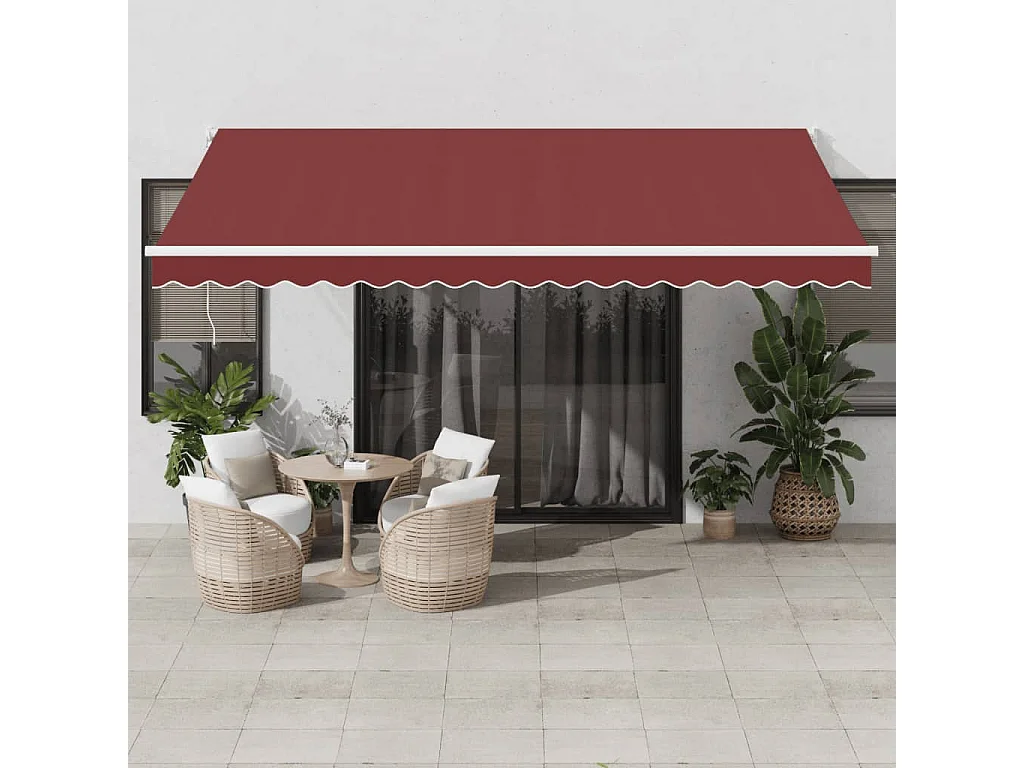 Tenda da Sole Retrattile Manuale Bordò 450x300 cm