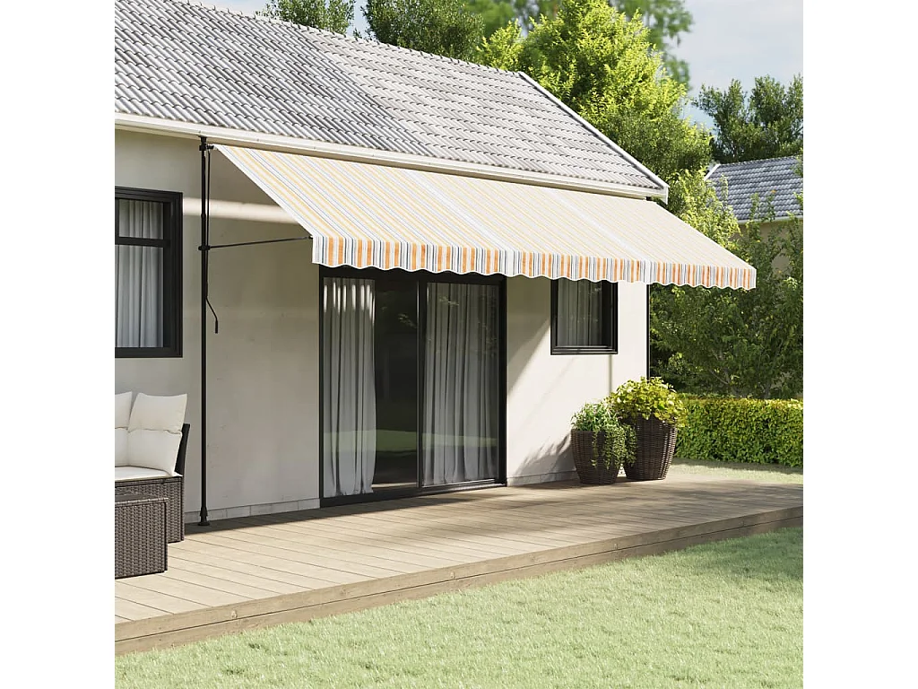 Markisenbespannung Mehrfarbig Gestreift 5x3 m
