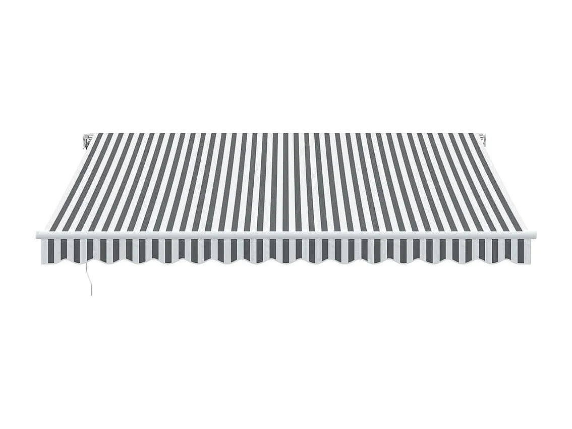 Luifel handmatig uittrekbaar en LED 400x350 cm antraciet en wit