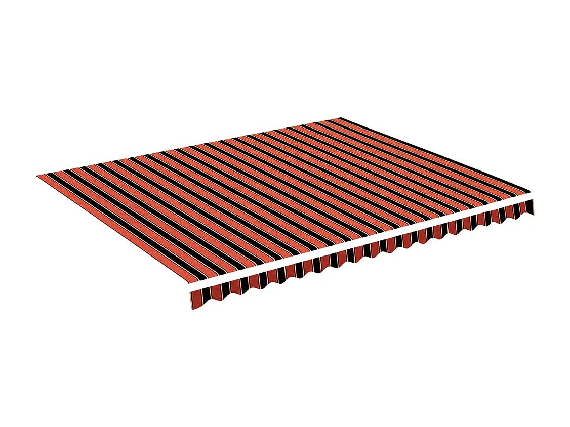 Tessuto di Ricambio Tenda da Sole Arancione e Marrone 4,5x3,5 m