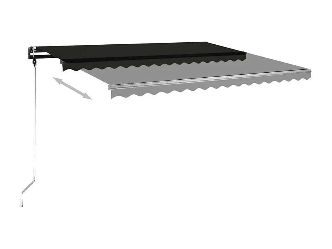 Standmarkise Manuell Einziehbar 450x350 cm Anthrazit