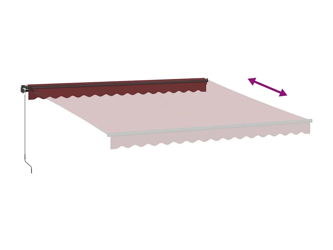 Auvent manuel rétractable bordeaux 400x350 cm