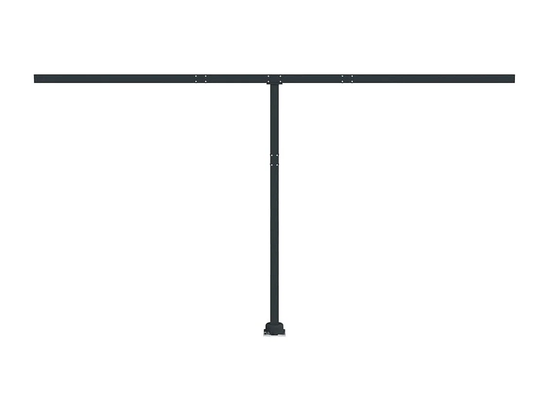 Jeu de poteaux d'auvent anthracite 450x245 cm fer