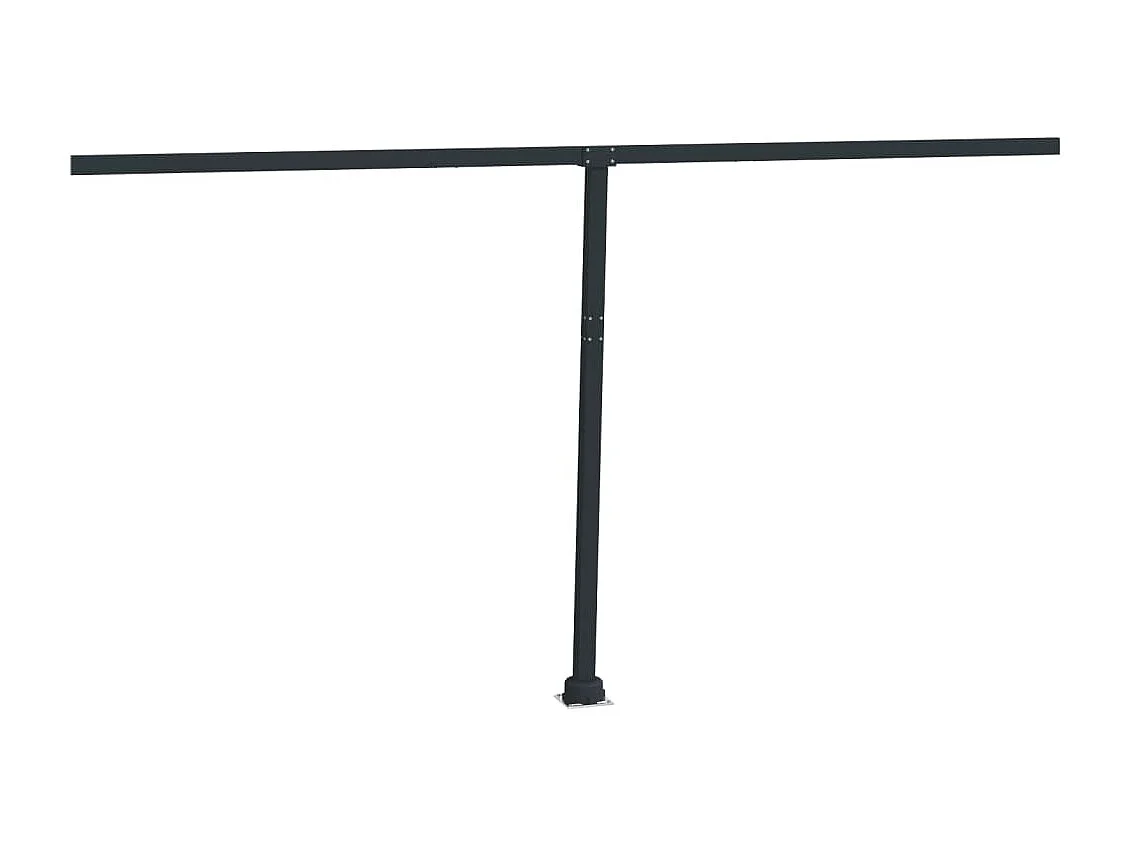 Jeu de poteaux d'auvent anthracite 450x245 cm fer