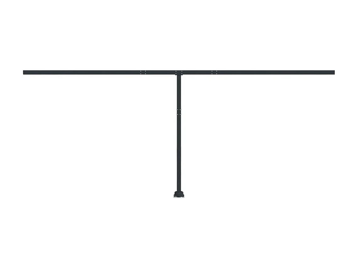 Jeu de poteaux d'auvent anthracite 600x245 cm fer