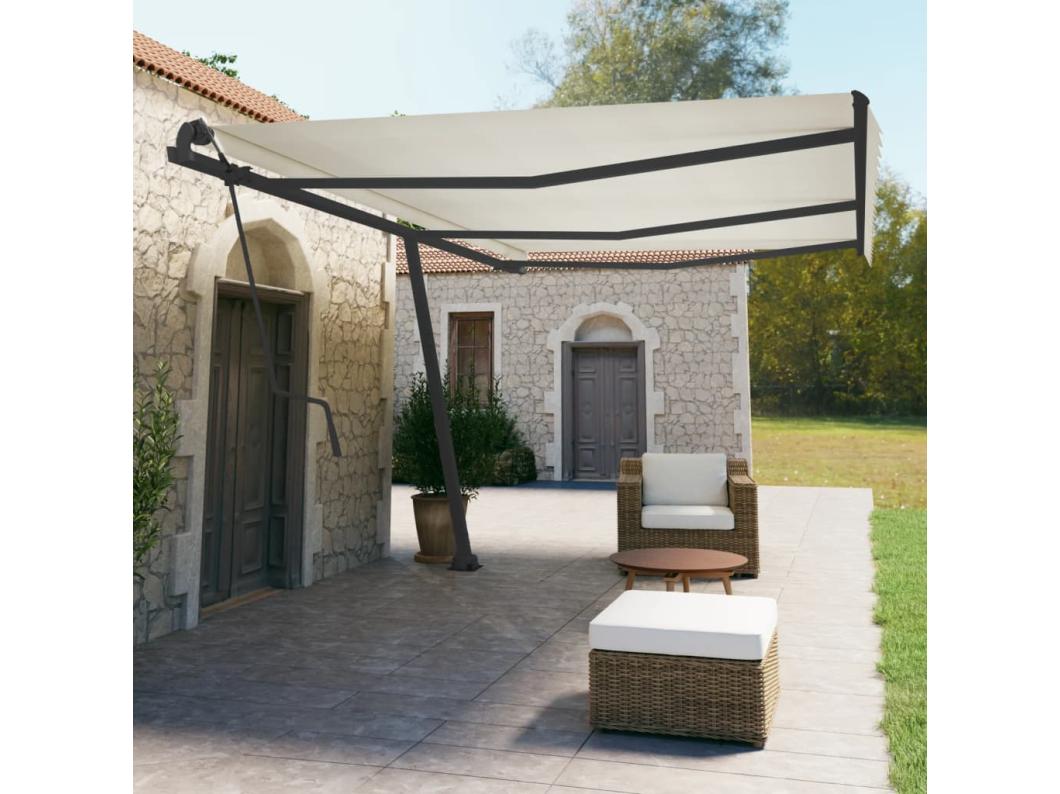 Luifelpaalset 600x245 cm ijzer antracietkleurig