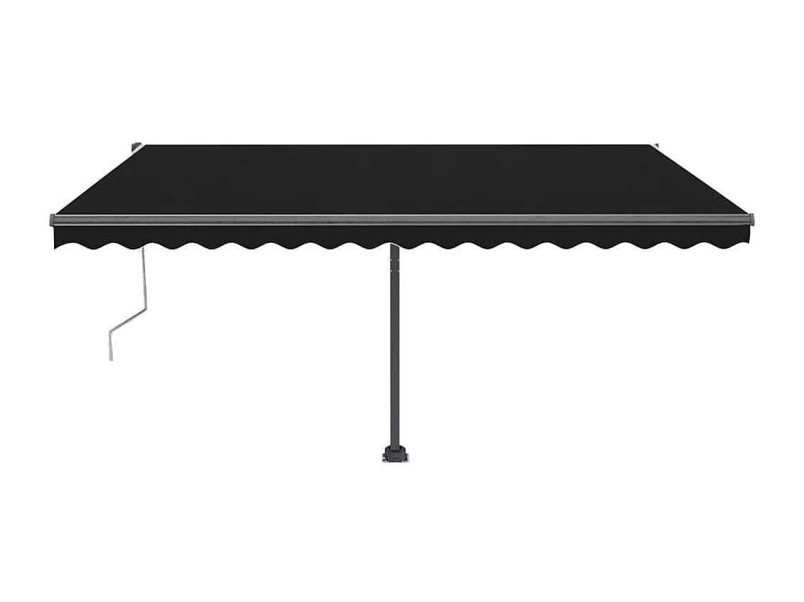 Toldo automático LED sensor de viento gris antracita 400x300 cm