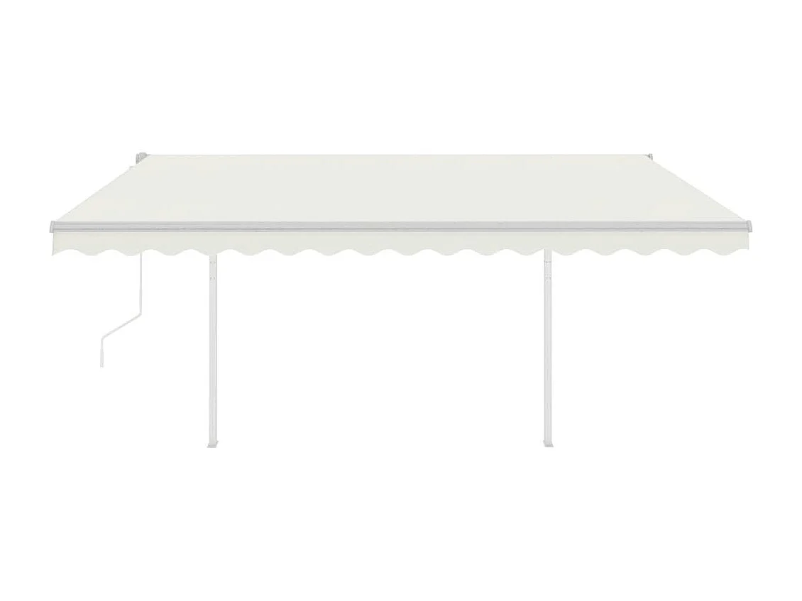 Toldo automático con LED y sensor de viento crema 4x3 m