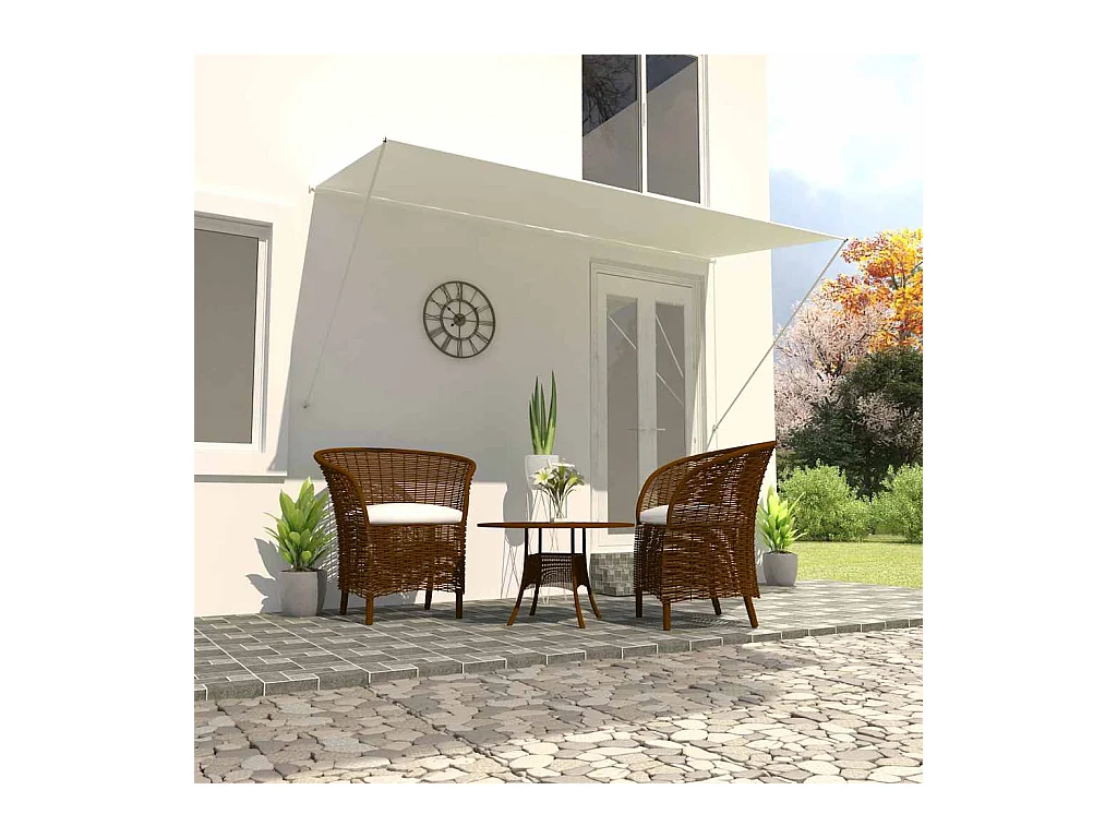 Luifel uittrekbaar 300x150 cm crème