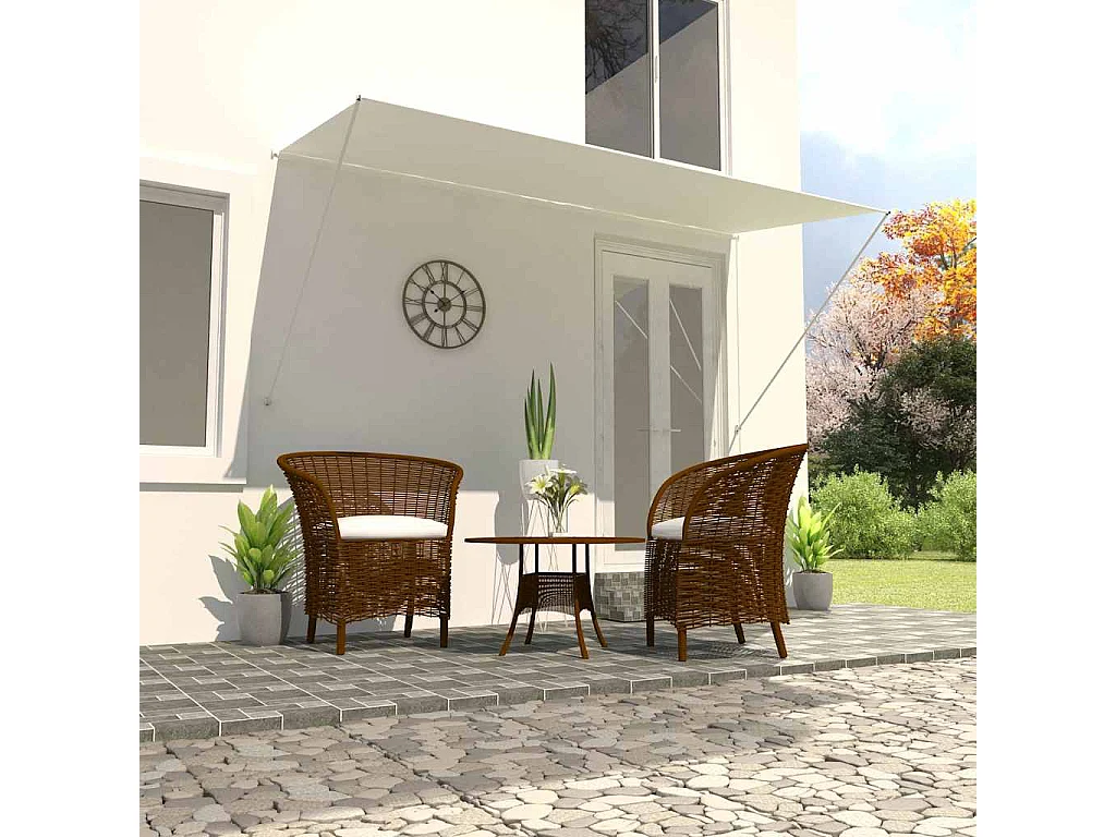 Toldo retráctil 300x150 cm crema