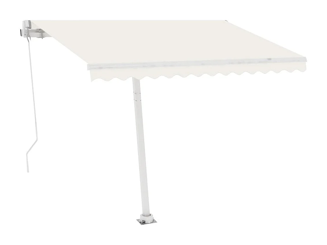 Auvent automatique avec capteur de vent et LED 300x250 cm Crème