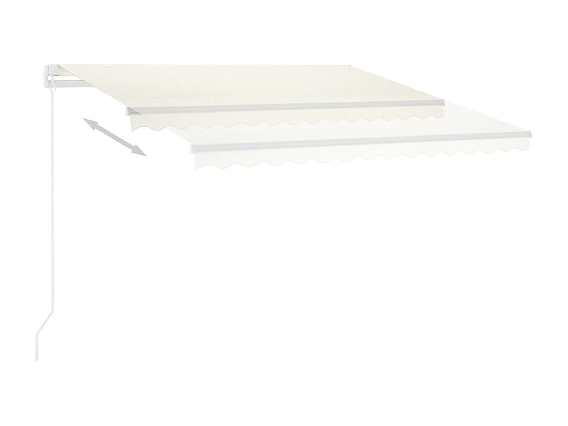 Auvent automatique avec capteur de vent et LED 300x250 cm Crème