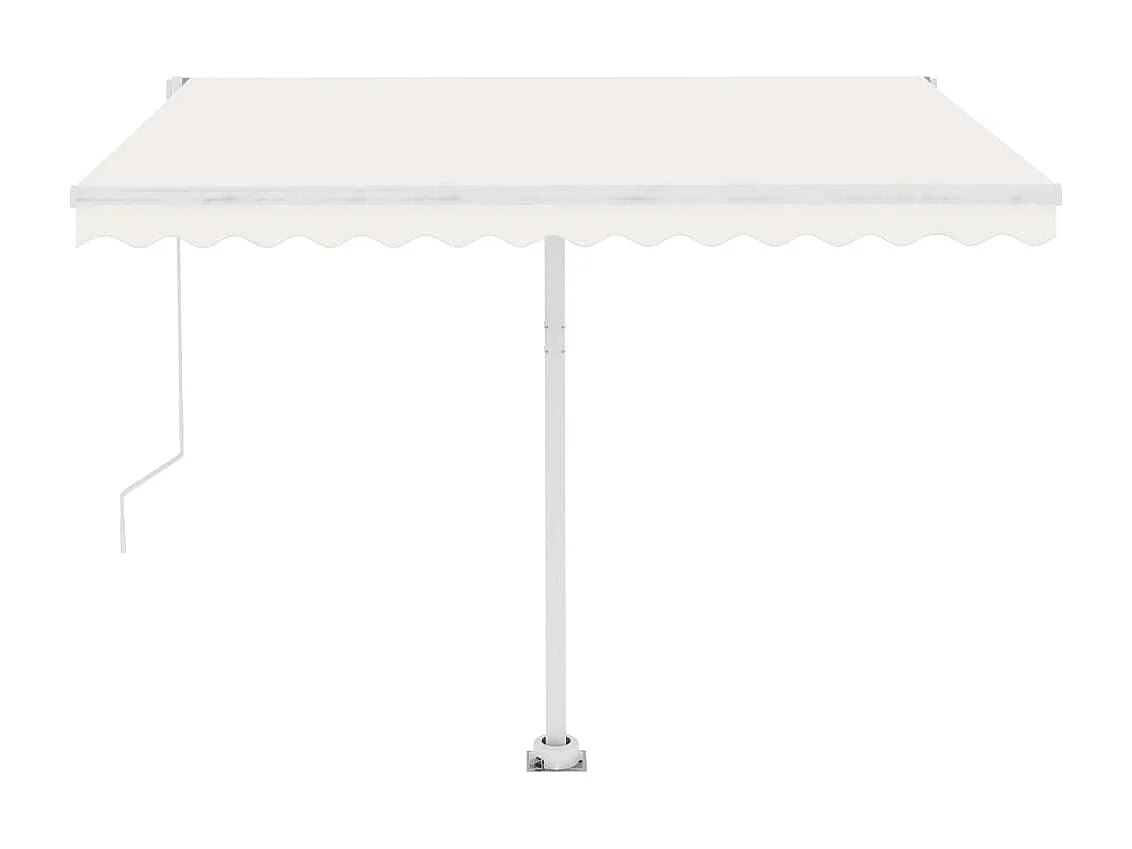 Auvent automatique avec capteur de vent et LED 300x250 cm Crème