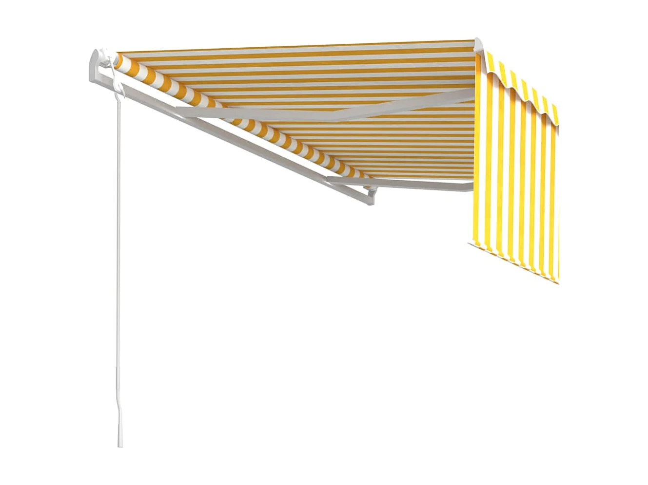 Tenda Retrattile Automatica con Parasole 4x3m Gialla Bianca