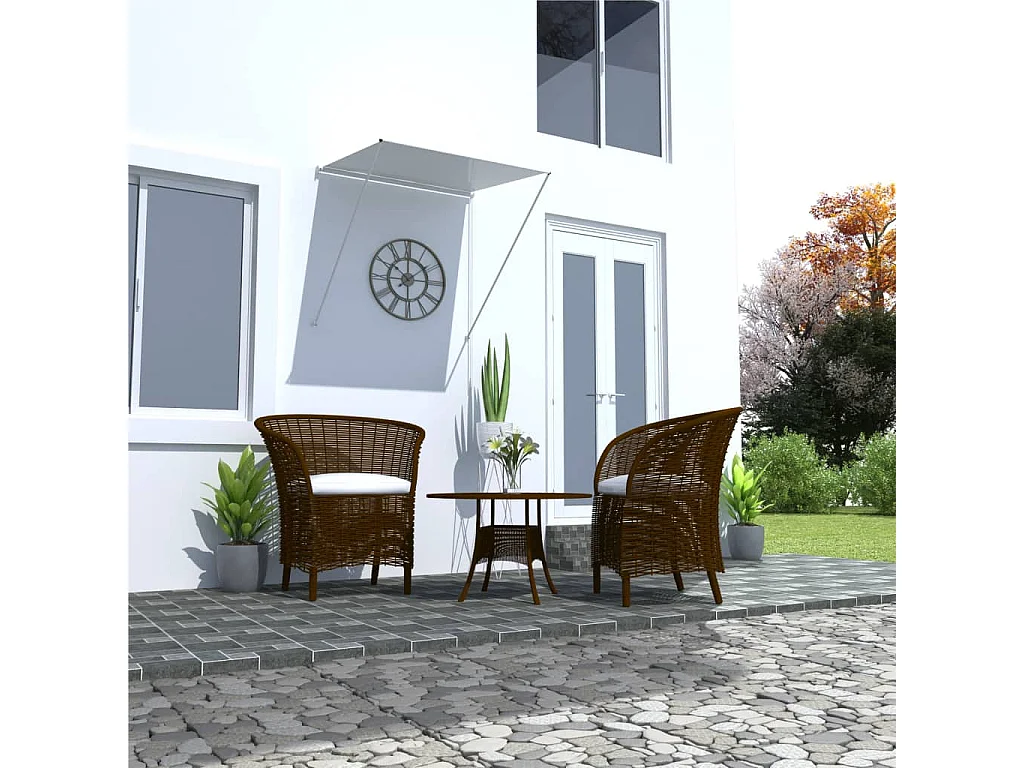 Auvent rétractable 100x150 cm Crème