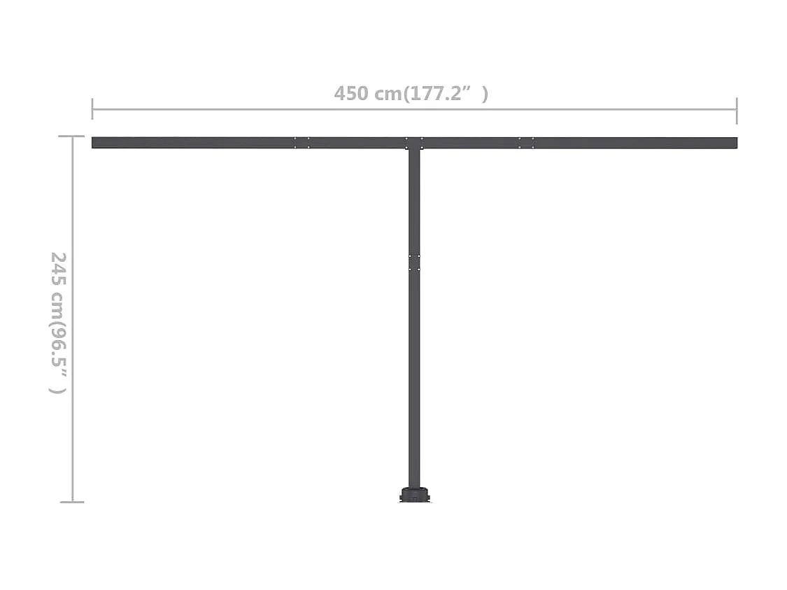 Tenda da Sole Retrattile Manuale con LED 400x300 cm Crema