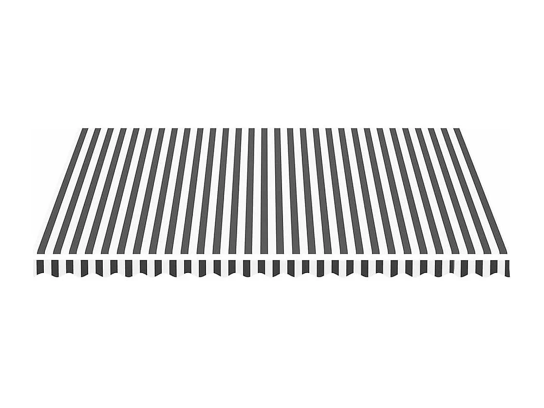 Tissu de remplacement pour auvent Anthracite et blanc 4,5x3,5 m