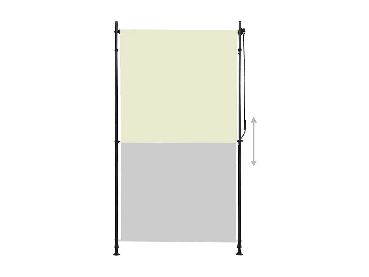 Estore de rolo para exterior 120x270 cm creme
