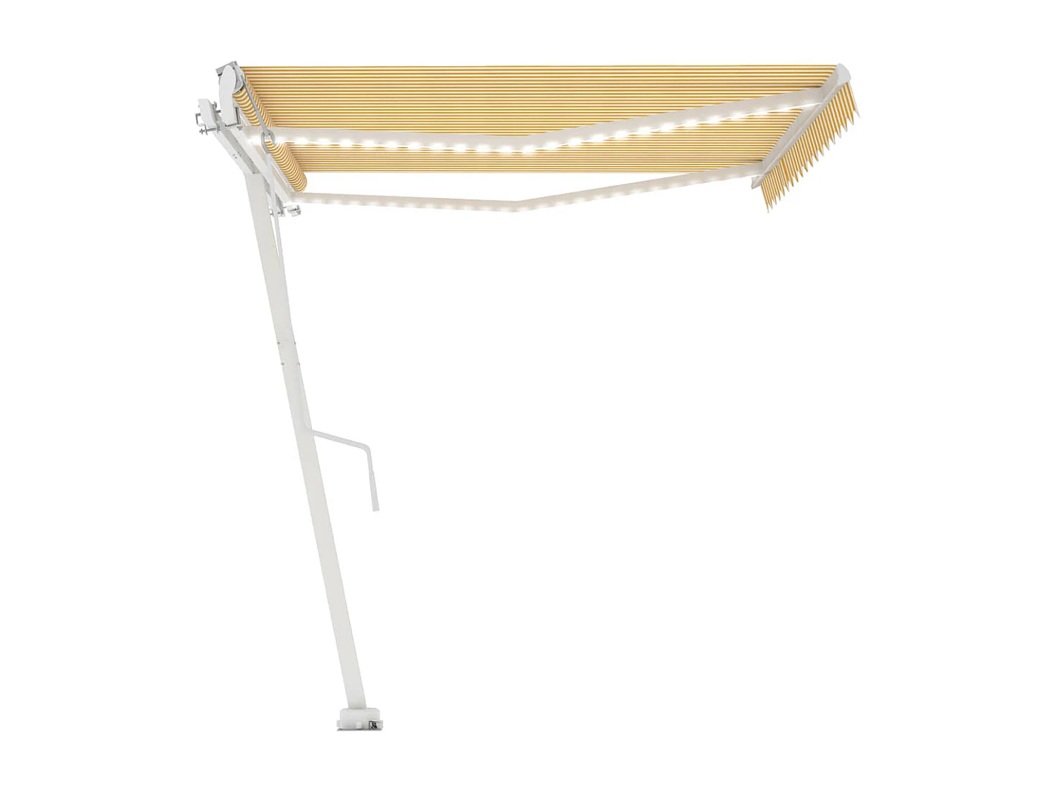Auvent automatique capteur de vent/LED 400x350cm Jaune et blanc