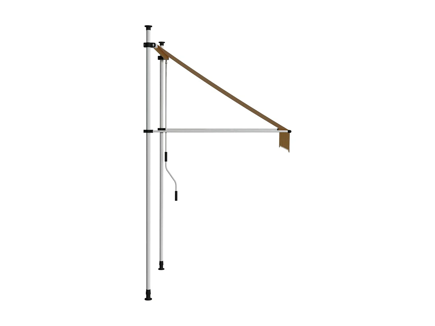 Tenda da Sole Retrattile Manuale 100 cm Strisce Arancio Bianche