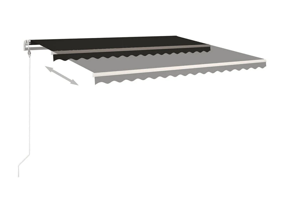 Toldo retrátil automático 450x350 cm antracite