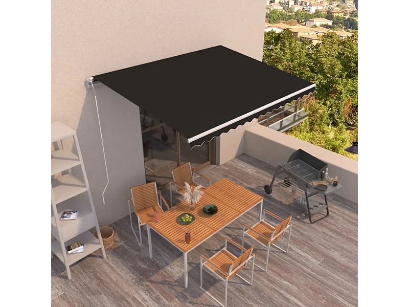 Toldo retrátil automático 450x350 cm antracite