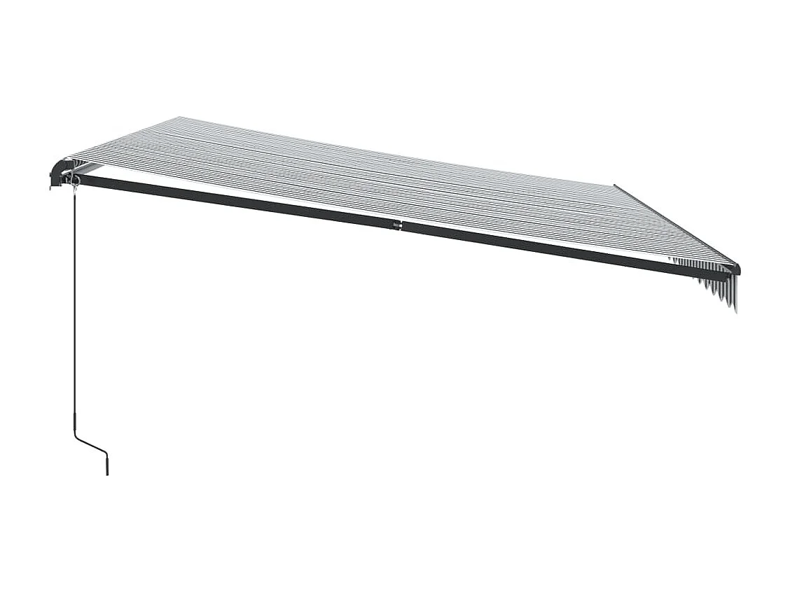 Auvent manuel rétractable avec LED anthracite blanc 500x300 cm