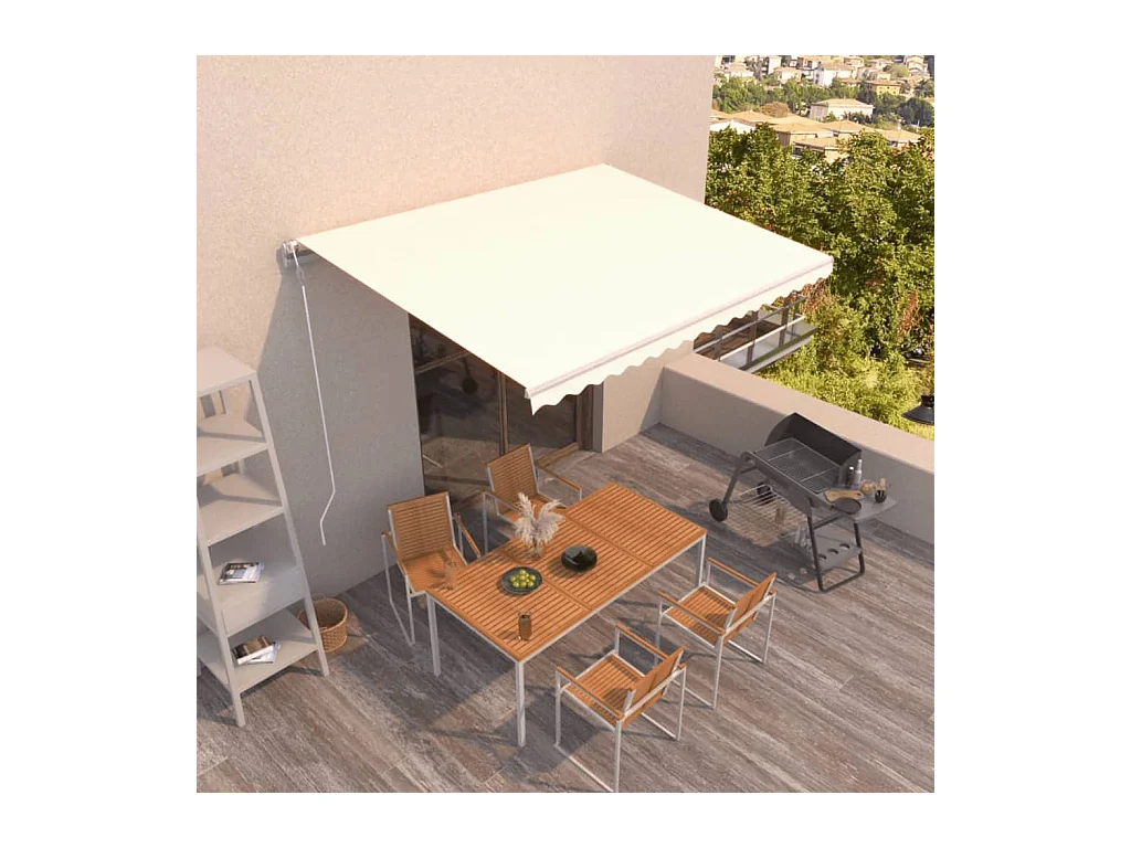 Auvent rétractable automatique 450x350 cm Crème
