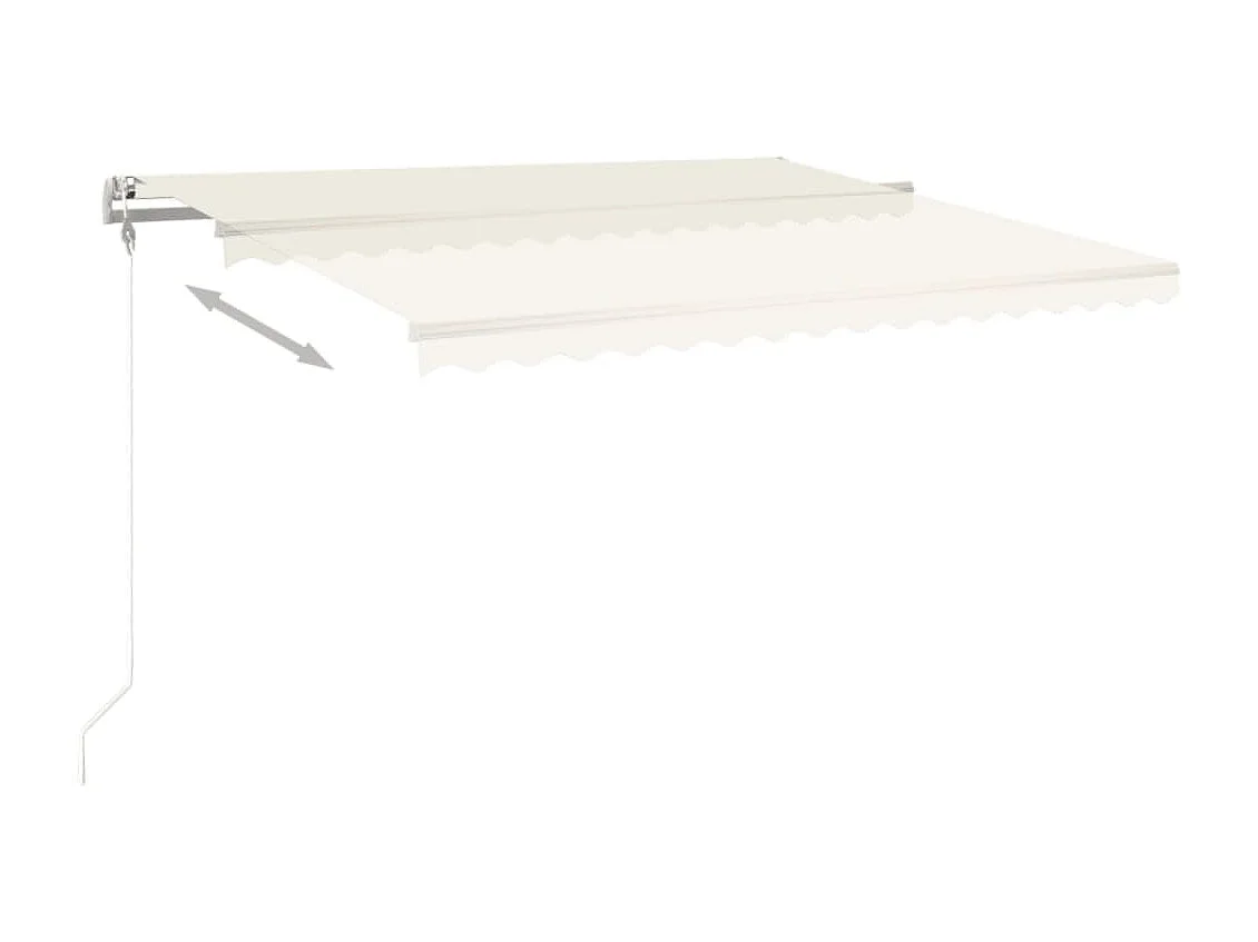 Luifel automatisch uittrekbaar 450x350 cm crèmekleurig