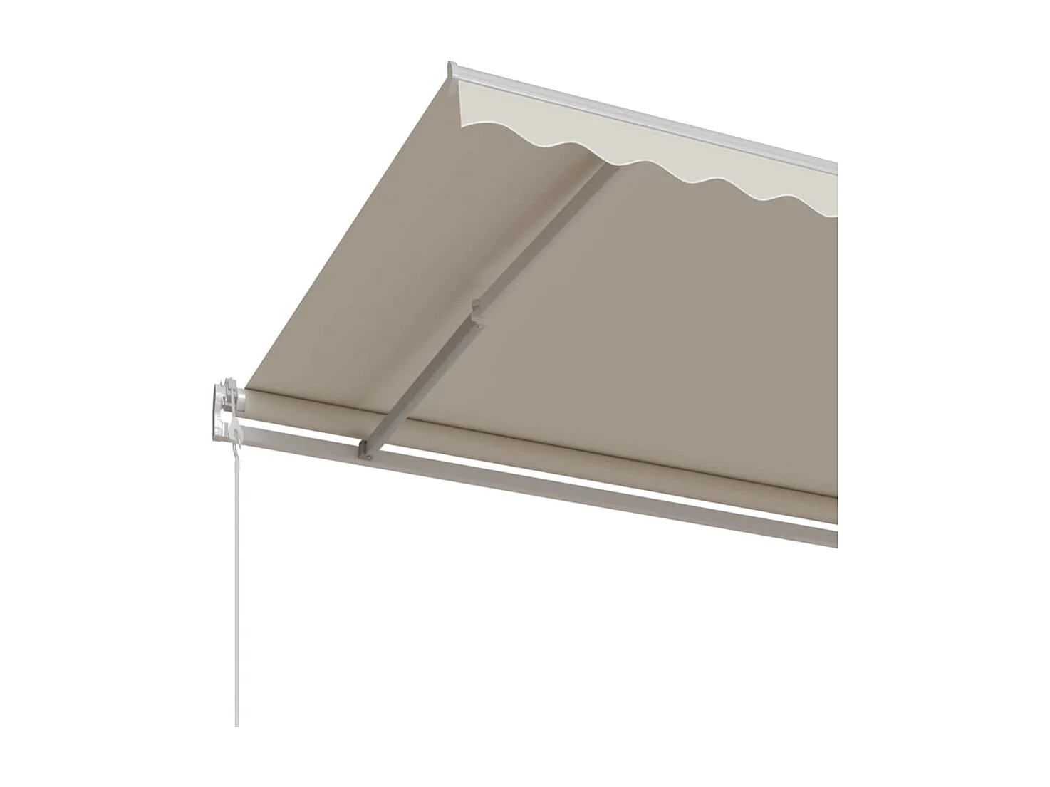 Luifel automatisch uittrekbaar 450x350 cm crèmekleurig